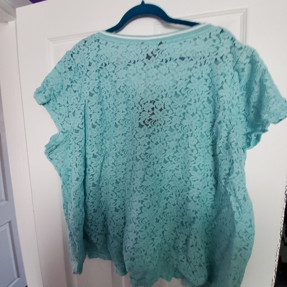 Lace top, seafoam colour, plus size, NWT - Picture 2 of 5